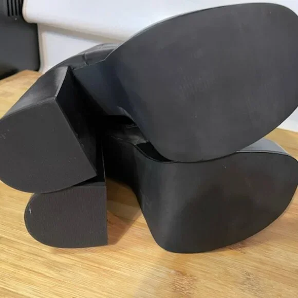 Retro 1970s Cobra Leather Platform Boots - Picture 5 of 16